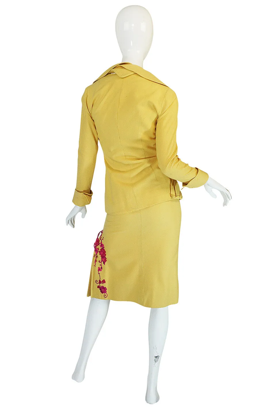 1950s Dress & Jacket w Pink Accents