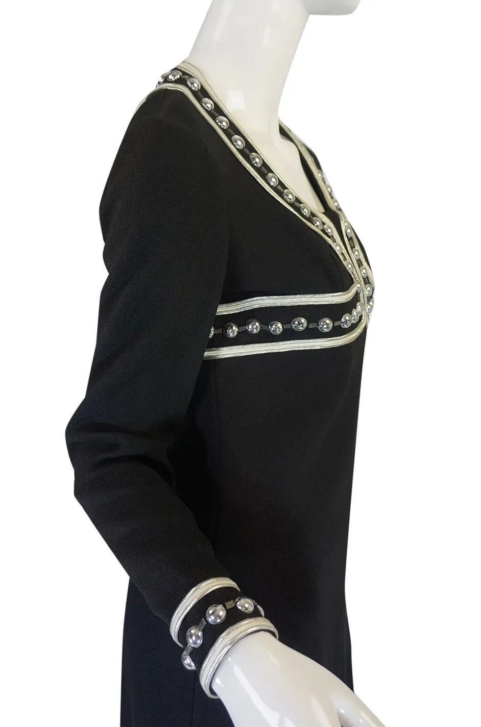 1960s Silver Bead Space Age Mod Dress