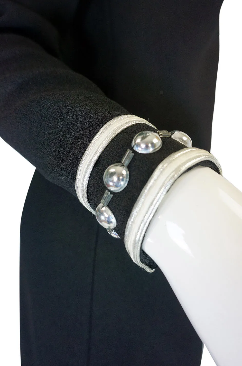 1960s Silver Bead Space Age Mod Dress