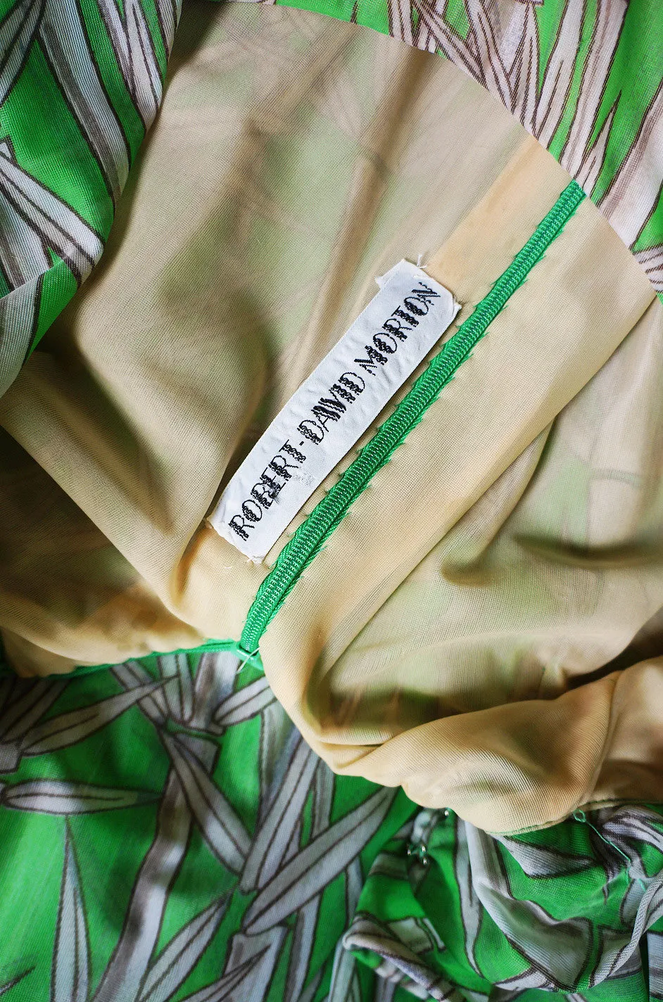 1970s Robert Morton Bamboo Maxi Dress