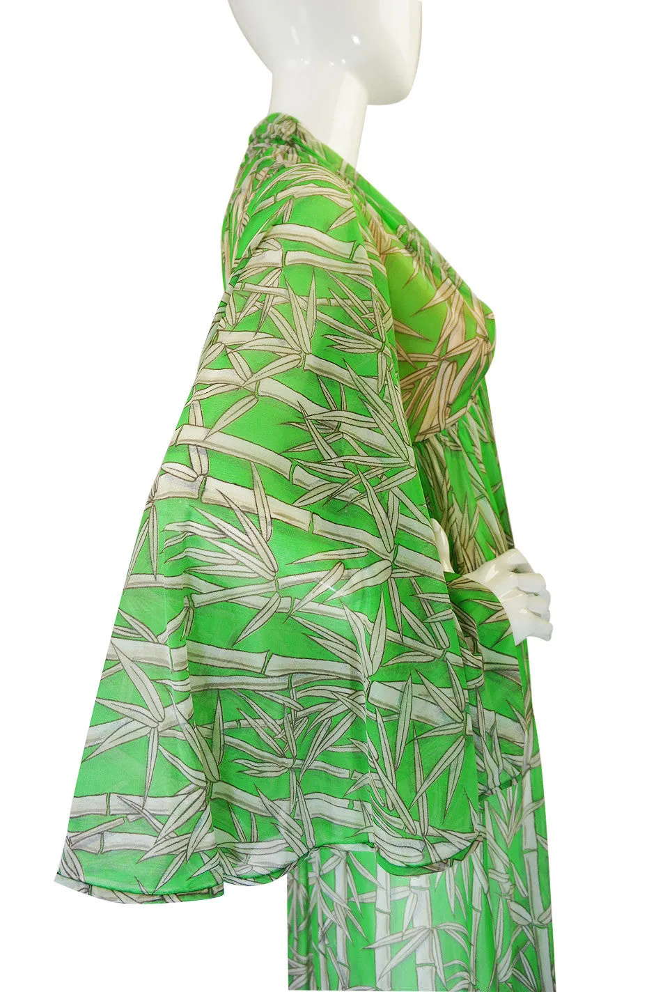 1970s Robert Morton Bamboo Maxi Dress