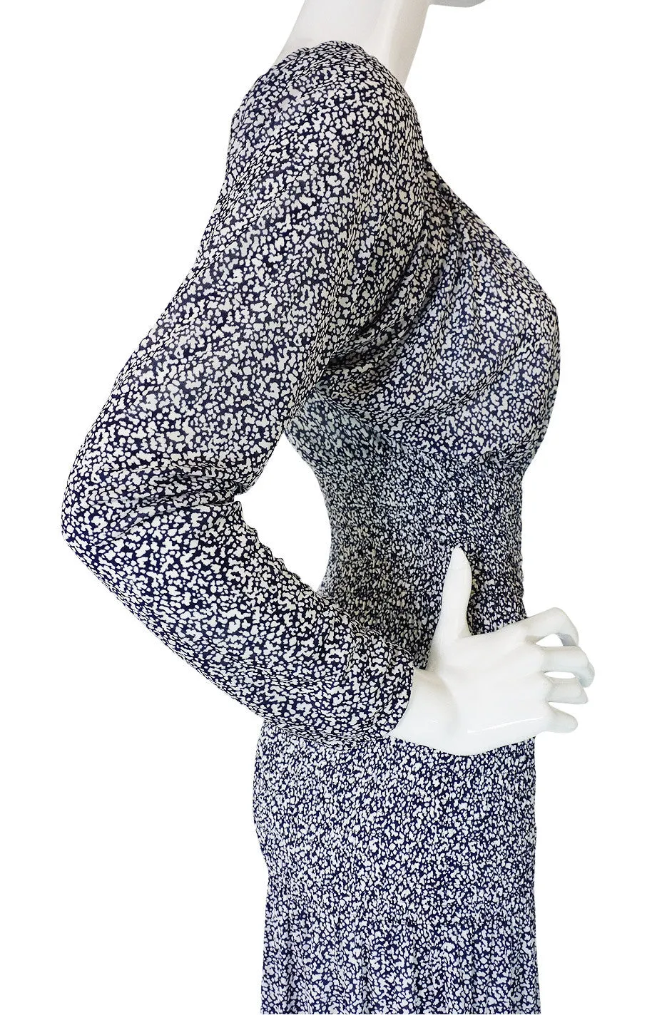 1970s Yves Saint Laurent Silk Maxi Dress