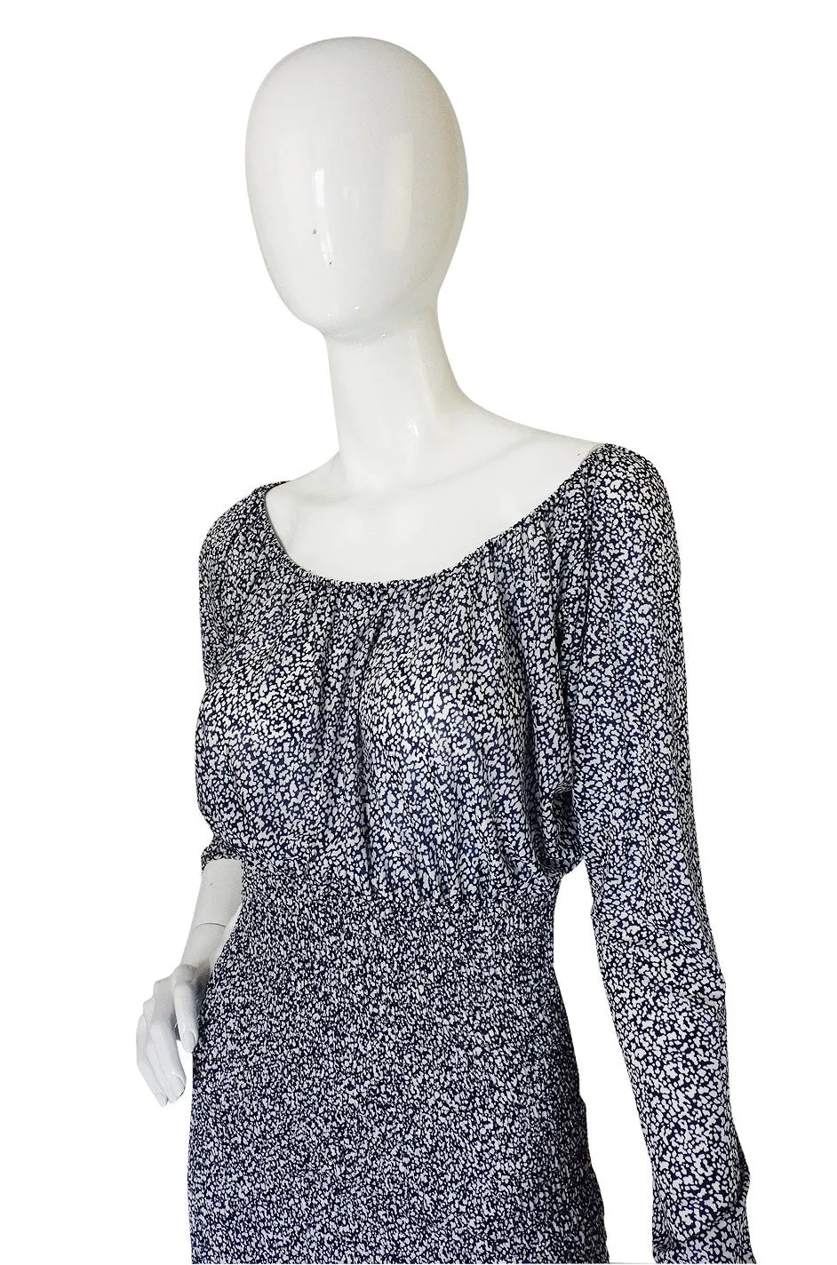 1970s Yves Saint Laurent Silk Maxi Dress