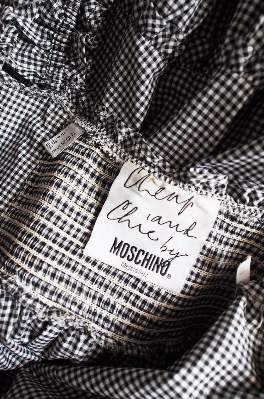 1990s Moschino Gingham Corset Mini Dress