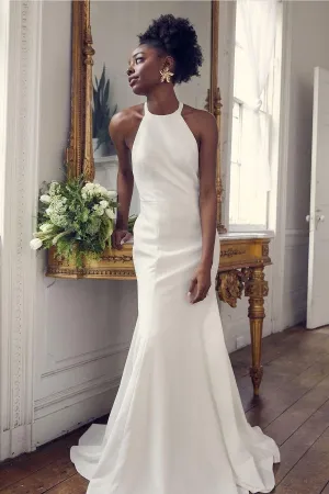 2021 Summer Wedding Dresses with Halter Neck