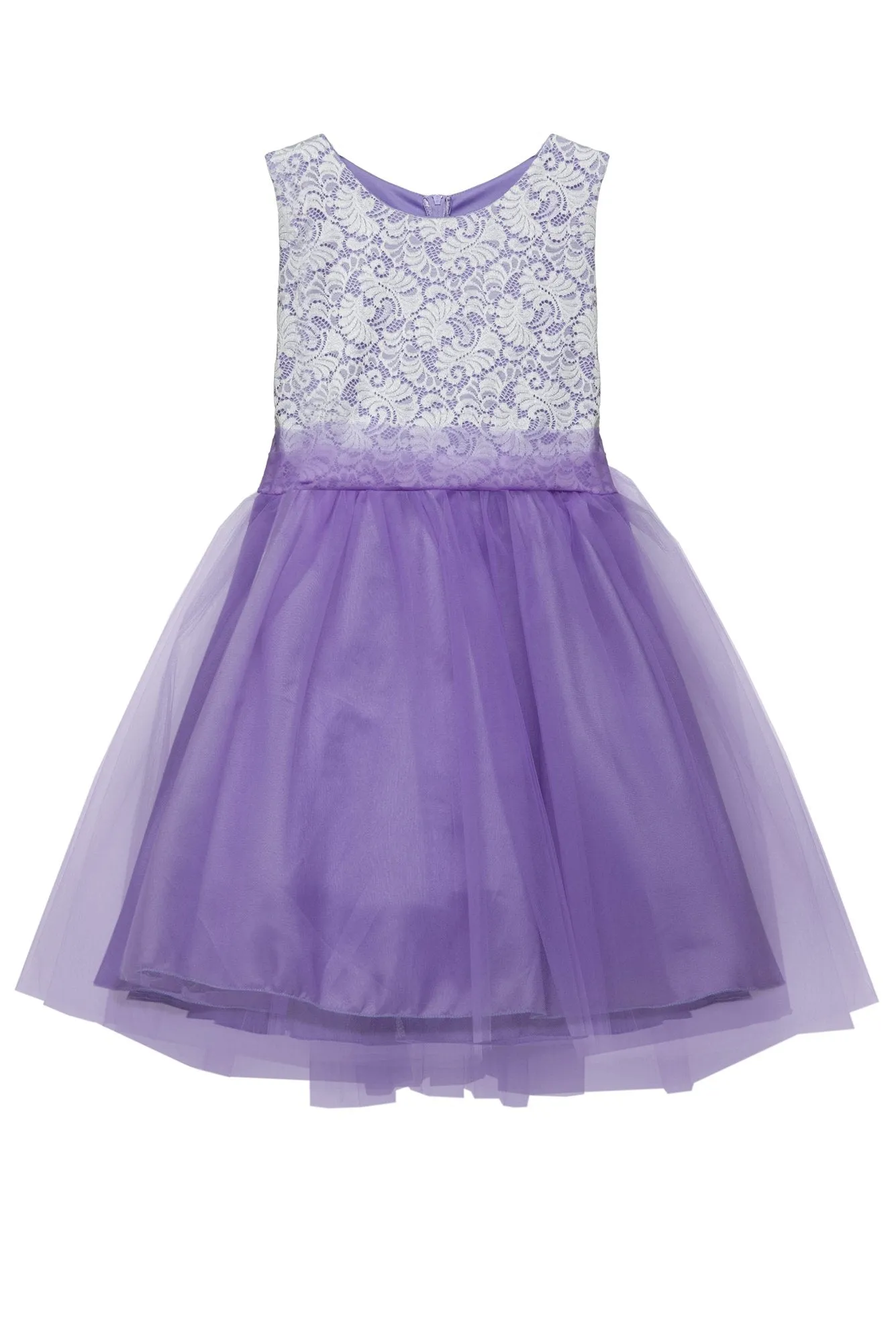 420  Stretch Lace Tulle Plus Size Girl Dress