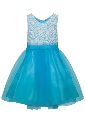 420  Stretch Lace Tulle Plus Size Girl Dress