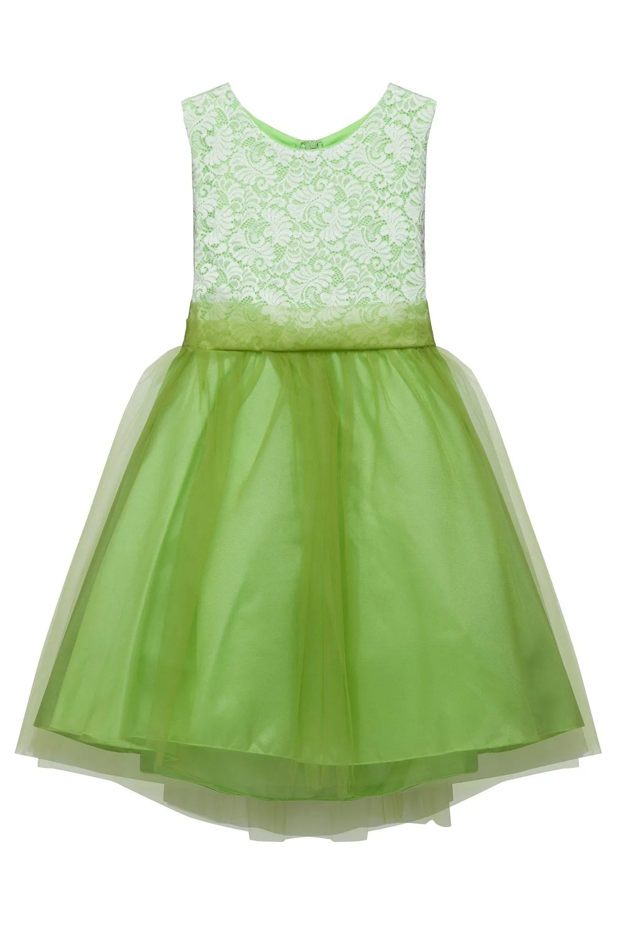 420  Stretch Lace Tulle Plus Size Girl Dress