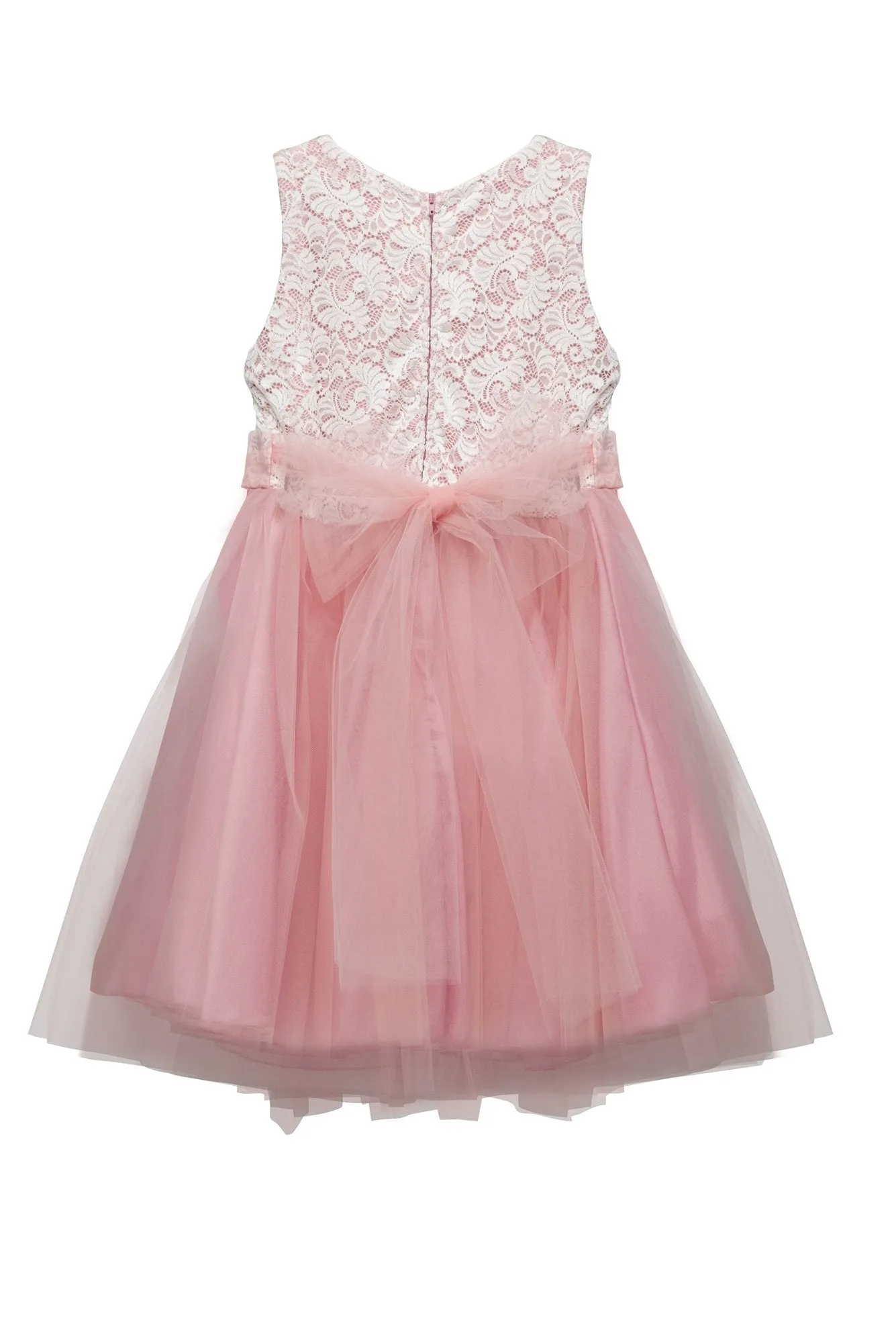 420  Stretch Lace Tulle Plus Size Girl Dress