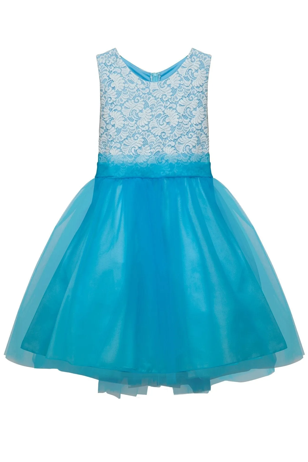 420  Stretch Lace Tulle Plus Size Girl Dress