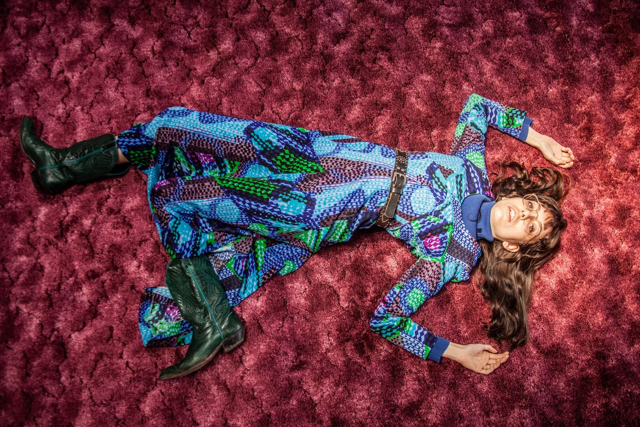 70’s BLUE PRINTED MAXI / MEDIUM