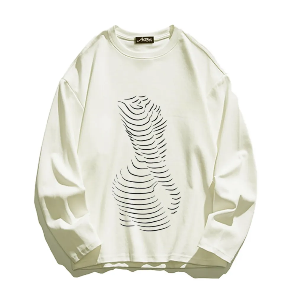 Abstract Portrait Bady Long Sleeve Shirt