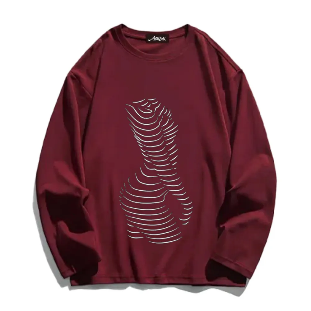 Abstract Portrait Bady Long Sleeve Shirt