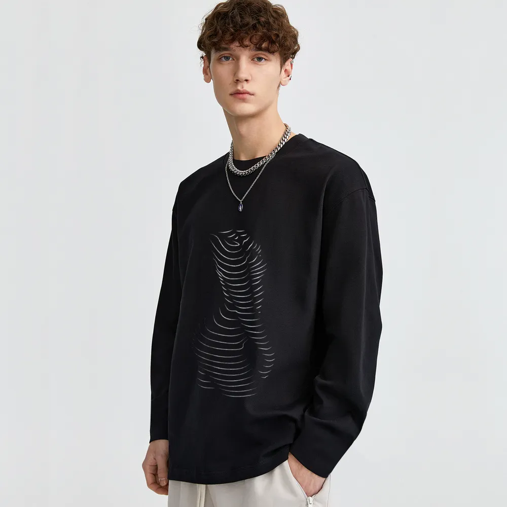 Abstract Portrait Bady Long Sleeve Shirt
