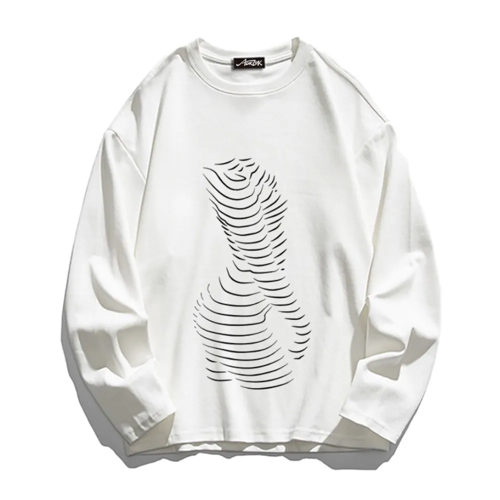 Abstract Portrait Bady Long Sleeve Shirt