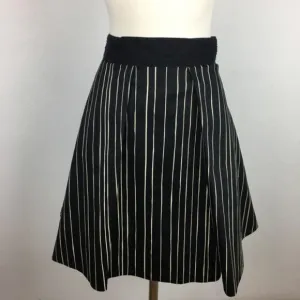 Alice   Olivia Black and Tan Pleated Circle Skirt 10