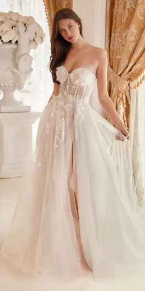Andrea & Leo A1089W Penelope Blossom Bridal Gown with Overskirt