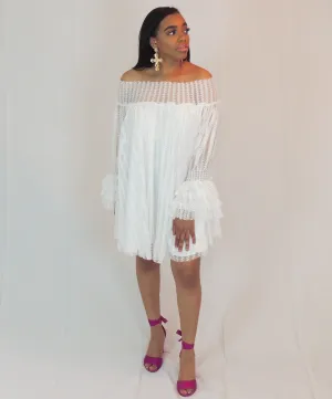 Angelic Off the Shoulder Dress