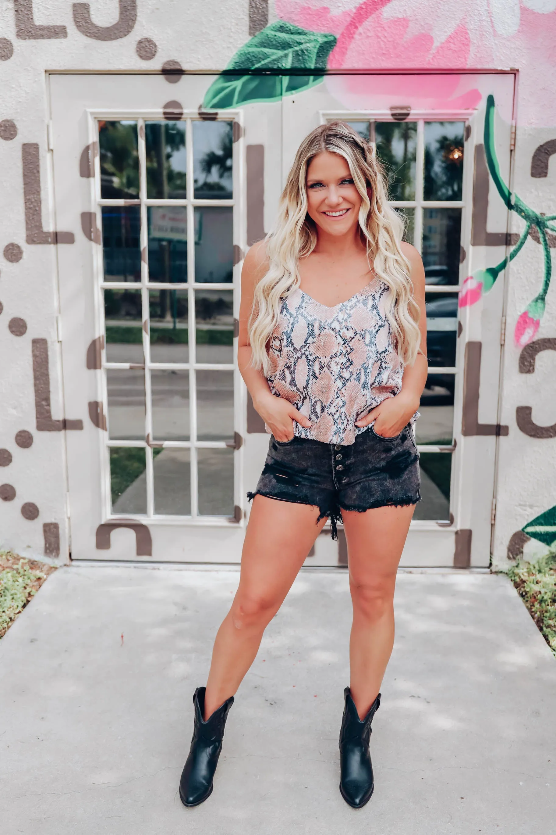Anissa Snake Sequin Top