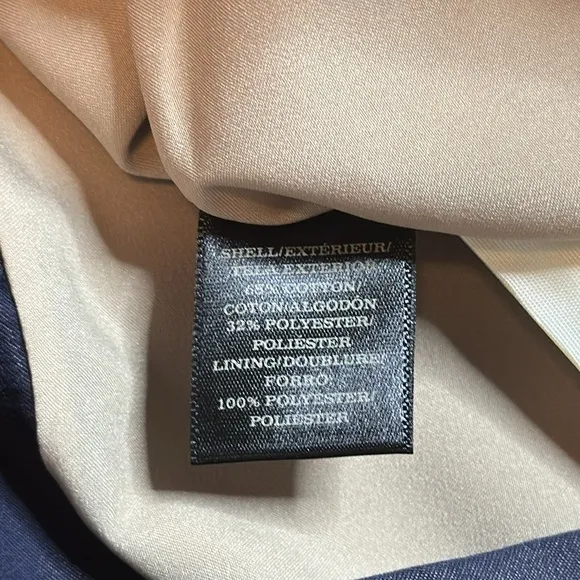ANN TAYLOR NAVY BLUE KHAKI BOX PLEAT STRIPED A LINE MIDI SKIRT ** NWT**