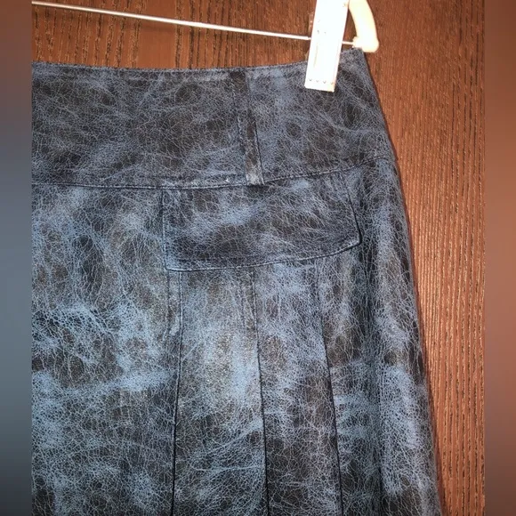 Anna Sui blue/black pleated mini skirt size 10