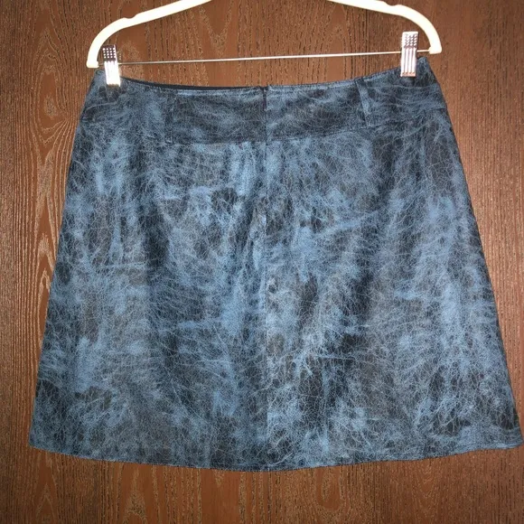 Anna Sui blue/black pleated mini skirt size 10