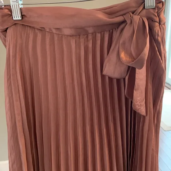 Anthropologie Maeve Paulina Pleated Midi Skirt