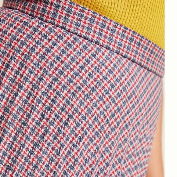 Anthropologie Pleated Plaid Midi Skirt Size 2 NWT