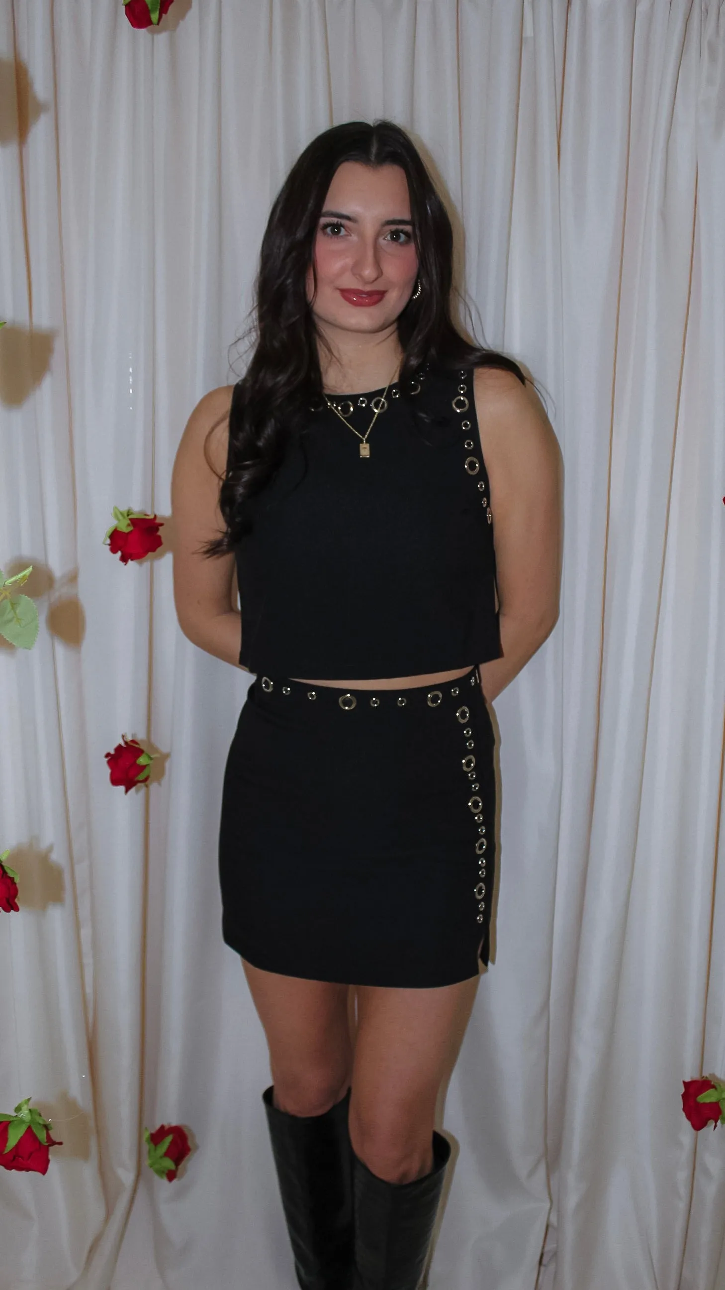 Aspyn Black Mini Skirt
