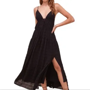 ASTR the Label Lizbeth Maxi Dress in Black Size Medium