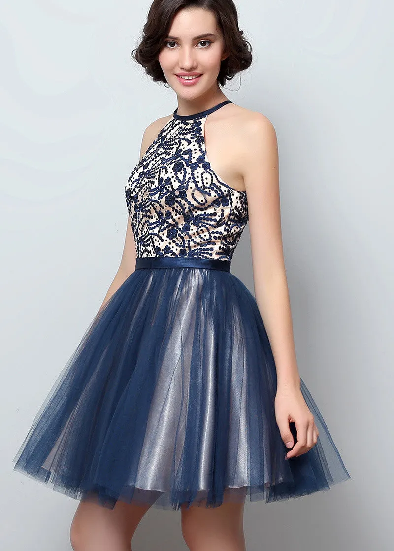 Backless Short Homecoming Dress