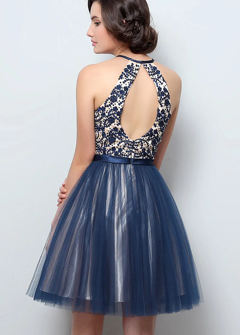 Backless Short Homecoming Dress