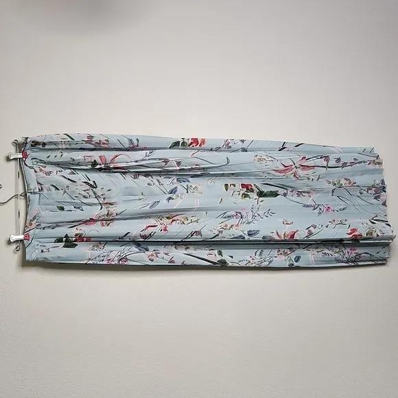 BEBE long floral pleated skirt, size 10