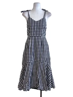 Black Gingham Empire Dress