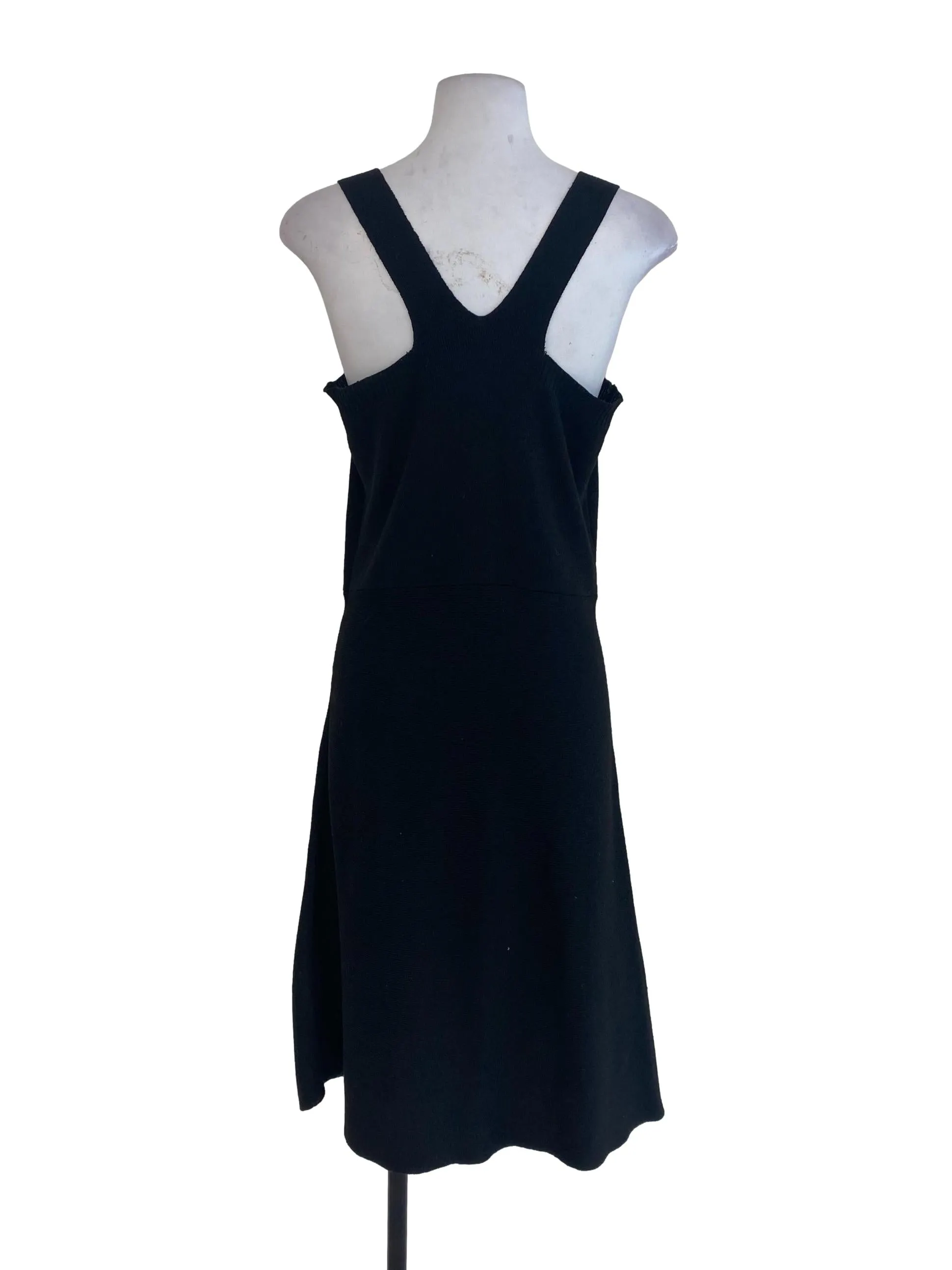 Black Knitted A Line Dress
