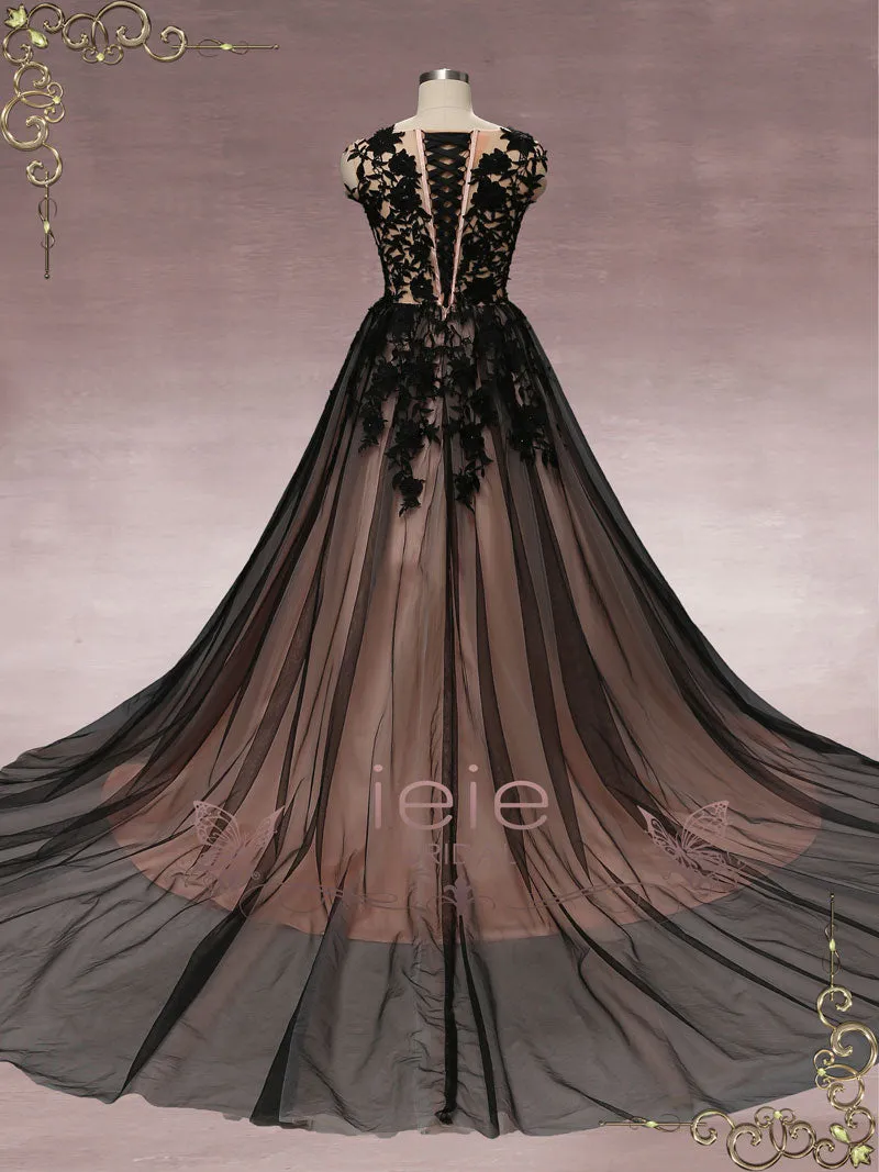 Black Lace Ball Gown Wedding Dress MARTHA