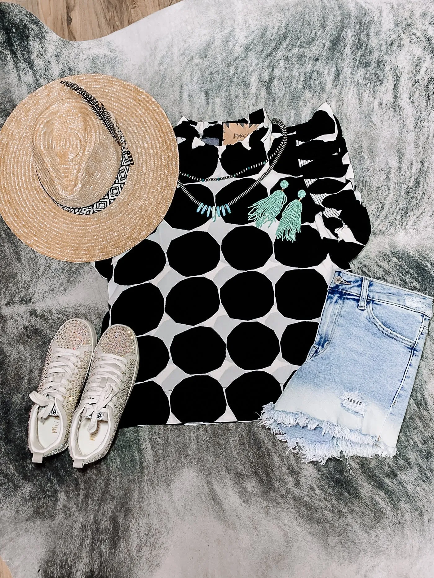 Black Monica Ruffle Sleeve Tank