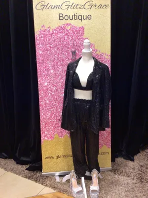 Black Sequin Bralette