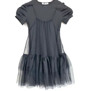 Black Tulle Overlay Dress..