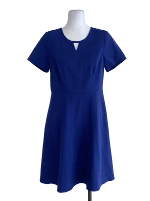 Blue Plain Empire Dress