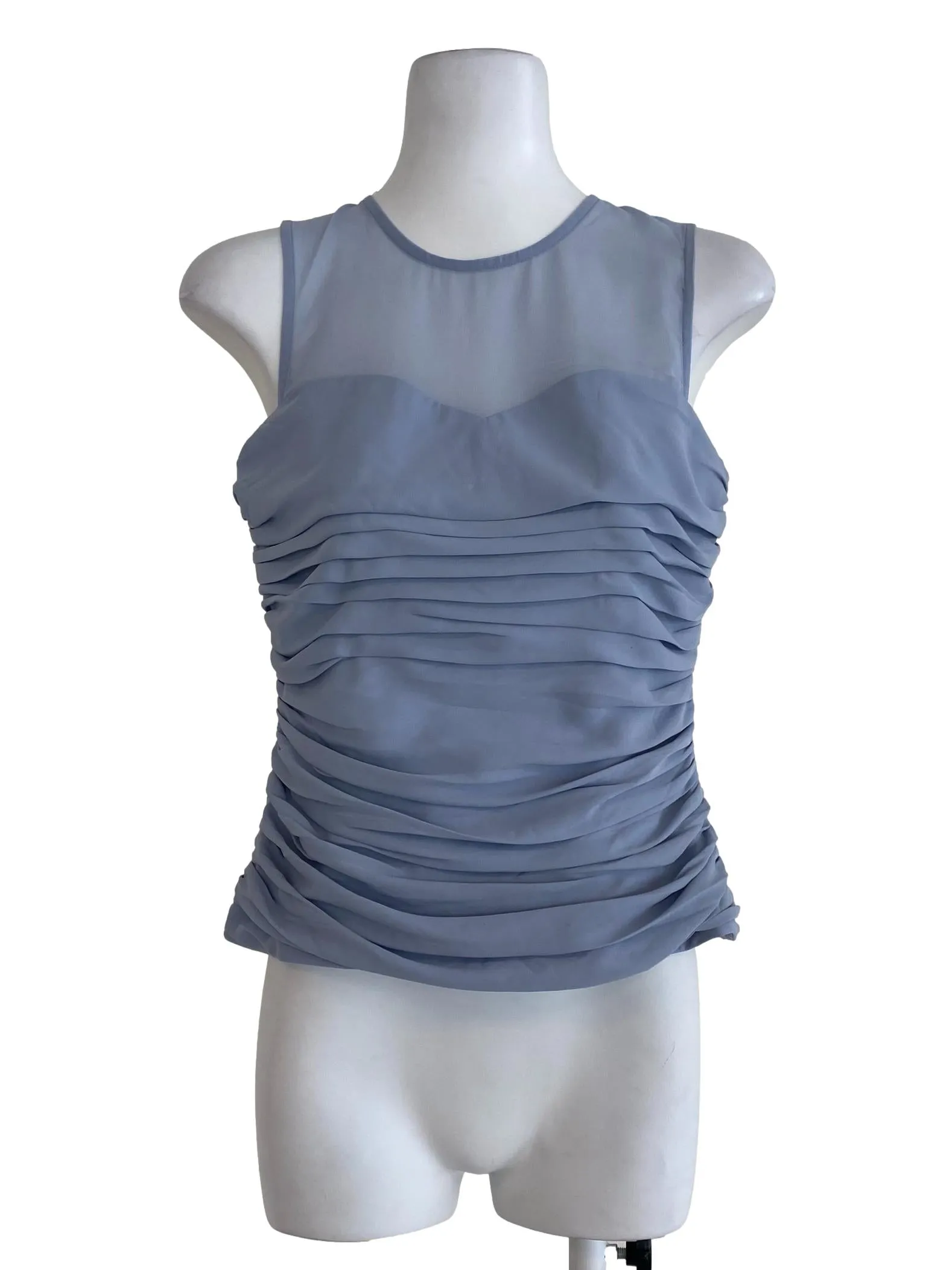 Blue Ruffle Top