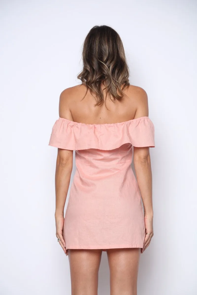 Blush Button Down Dress