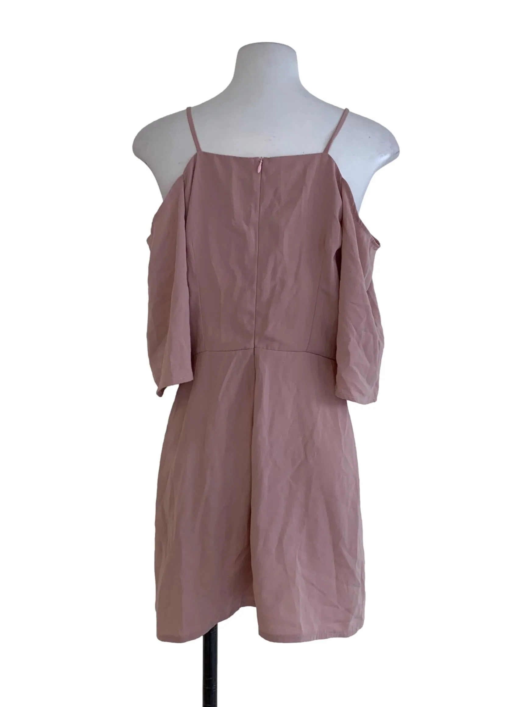 Blush Pink Plain A-Line Dress