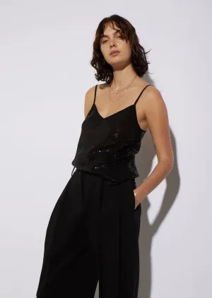 Bobby Top Black Sequins