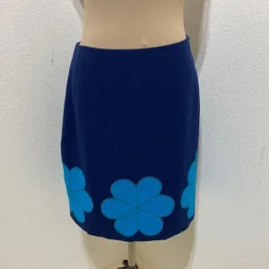 Boden Wool Blend Flower Hem Mini Skirt Size 6R
