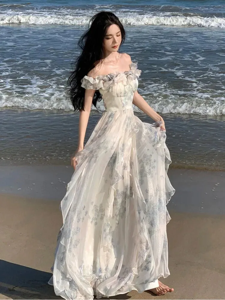 Bohemian Print Long Dress for Women