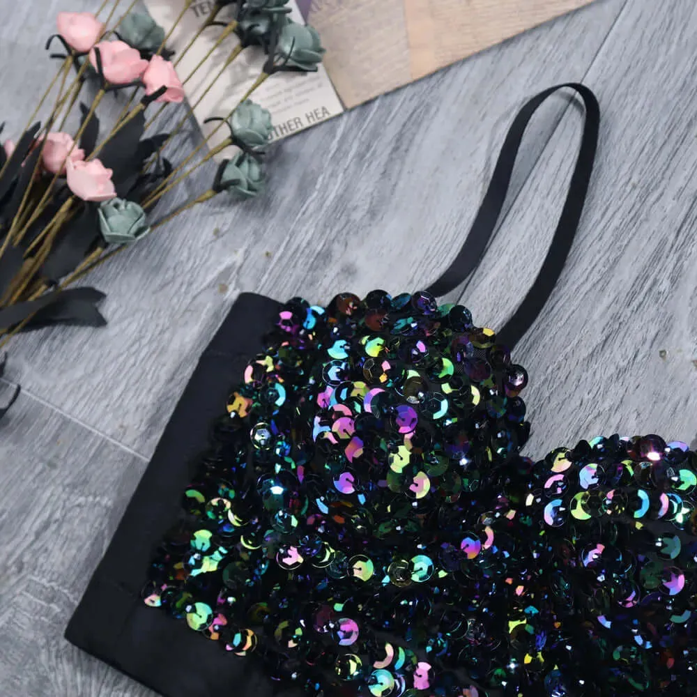 Bold Sequin Boned Corset