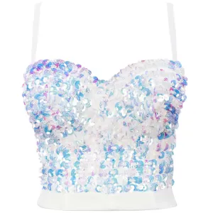 Bold Sequin Boned Corset