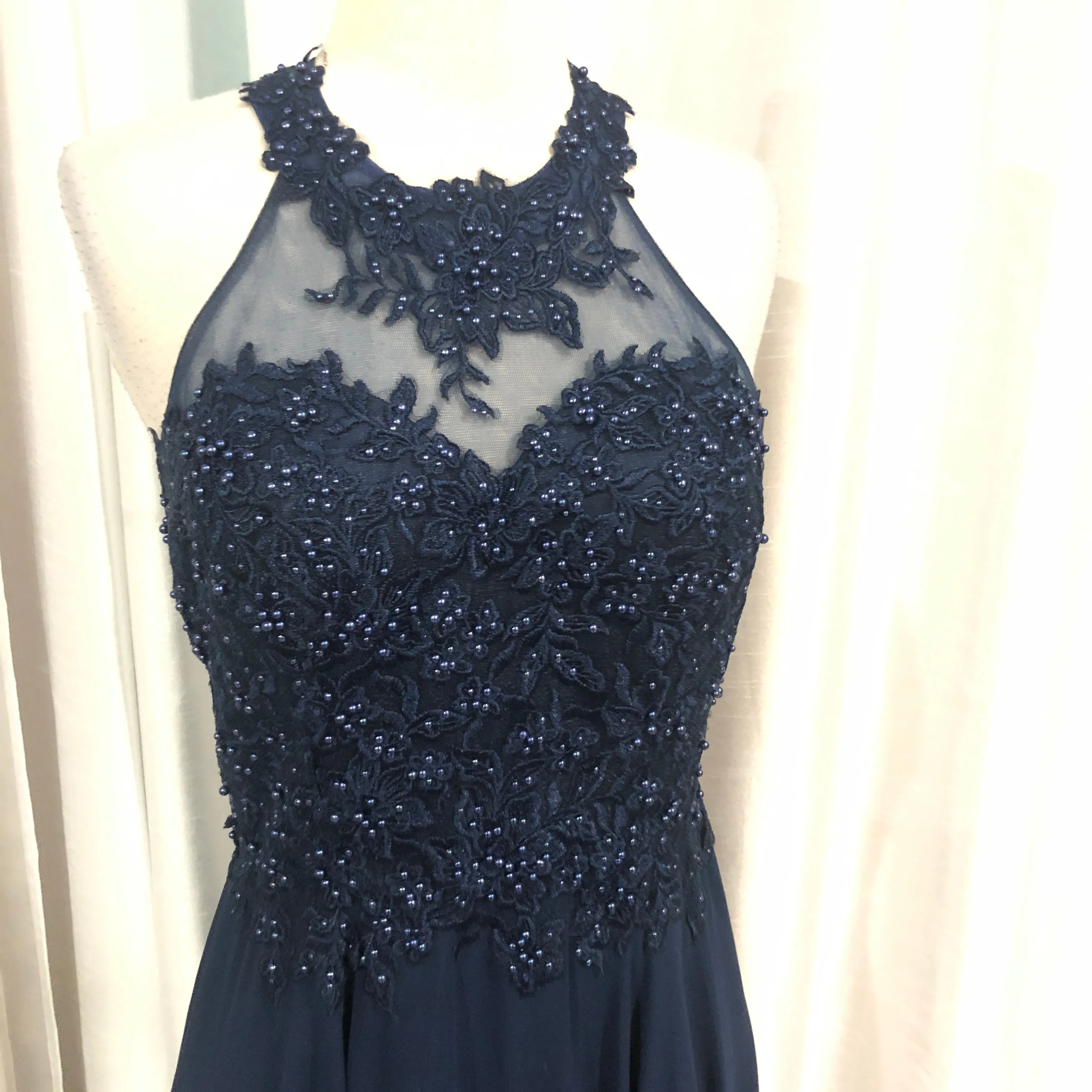 BOUTIQUE Long Navy Gown Size S