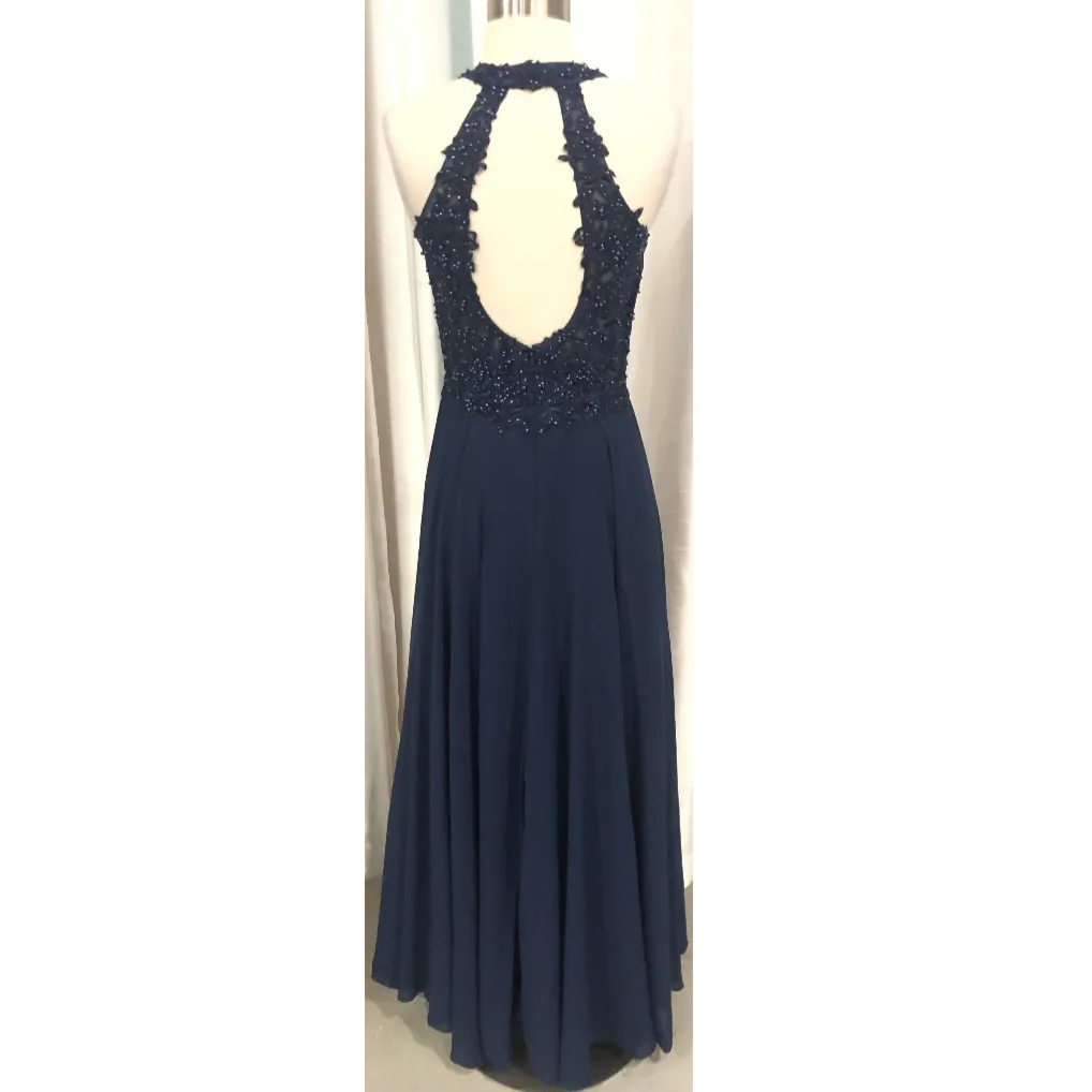 BOUTIQUE Long Navy Gown Size S
